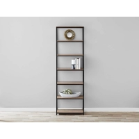 6-Shelf Metal Frame Bookcase Home and Organization Storage